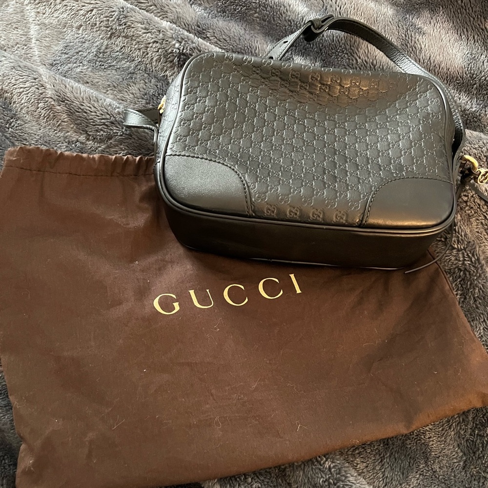 Gucci Black Bree Guccissima Camera Bag